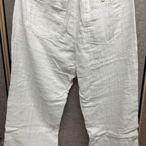 Abercrombie & Fitch White Wide Leg Pants